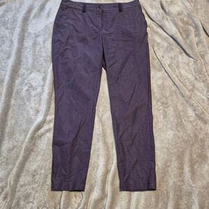 Lady Hagen Ankle Golf Pants Pink Black Geometric Print Stretch Trousers Size 4